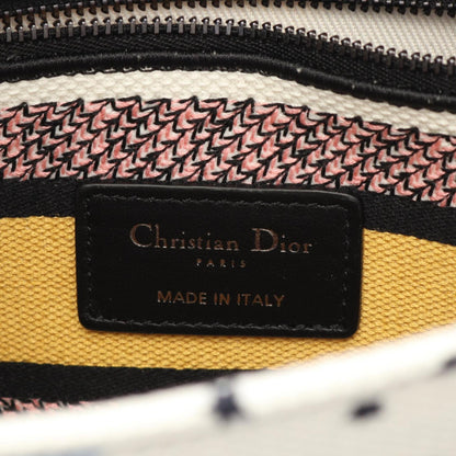 Christian Dior Multi-Color White Canvas Handbag Canvas Rovelle Bags