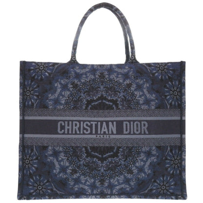 Christian Dior Navy Canvas Tote Bag Canvas Rovelle Bags