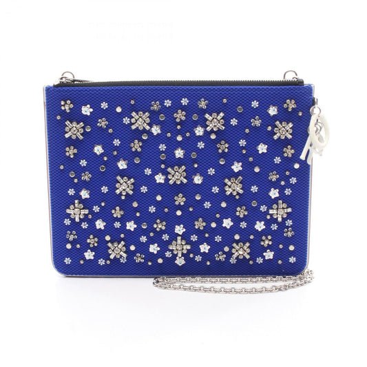 Christian Dior Black Blue Leather Fabric Shoulder Bag Rovelle Bags