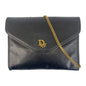 Christian Dior Black Leather Clutch Bag Shoulder Bag Leather Rovelle Bags