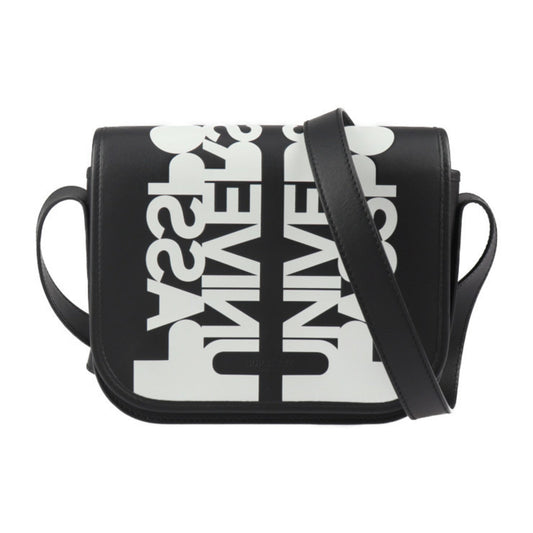 Burberry Black White Leather Handbag Shoulder Bag ( )