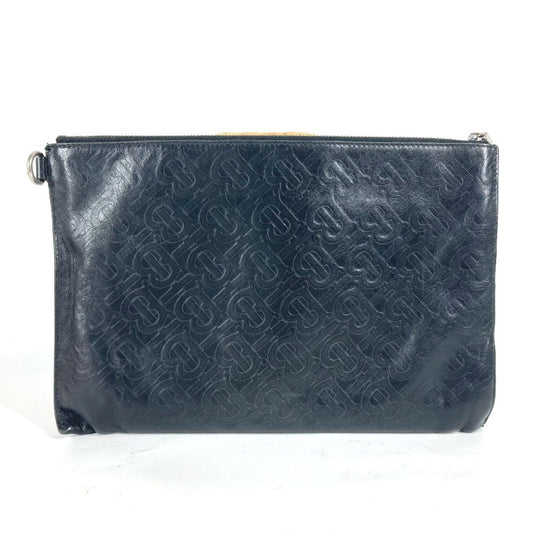 Burberry Black Leather Clutch Bag Pouch ( )