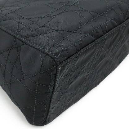 Christian Dior Black Nylon Leather Handbag Tote Bag Rovelle Bags