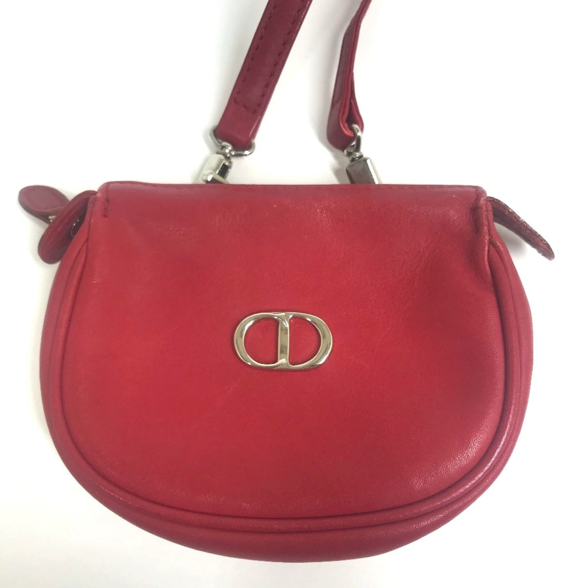 Christian Dior Red Leather Shoulder Bag Leather Rovelle Bags