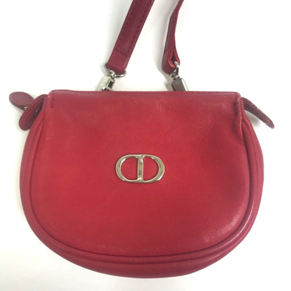 Christian Dior Red Leather Shoulder Bag Leather Rovelle Bags
