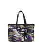Christian Dior Black Multi-Color Purple Canvas Leather Tote Bag Rovelle Bags