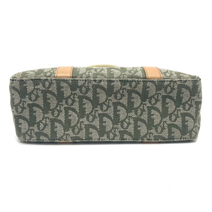 Christian Dior Green Canvas Leather Handbag Tote Bag Rovelle Bags