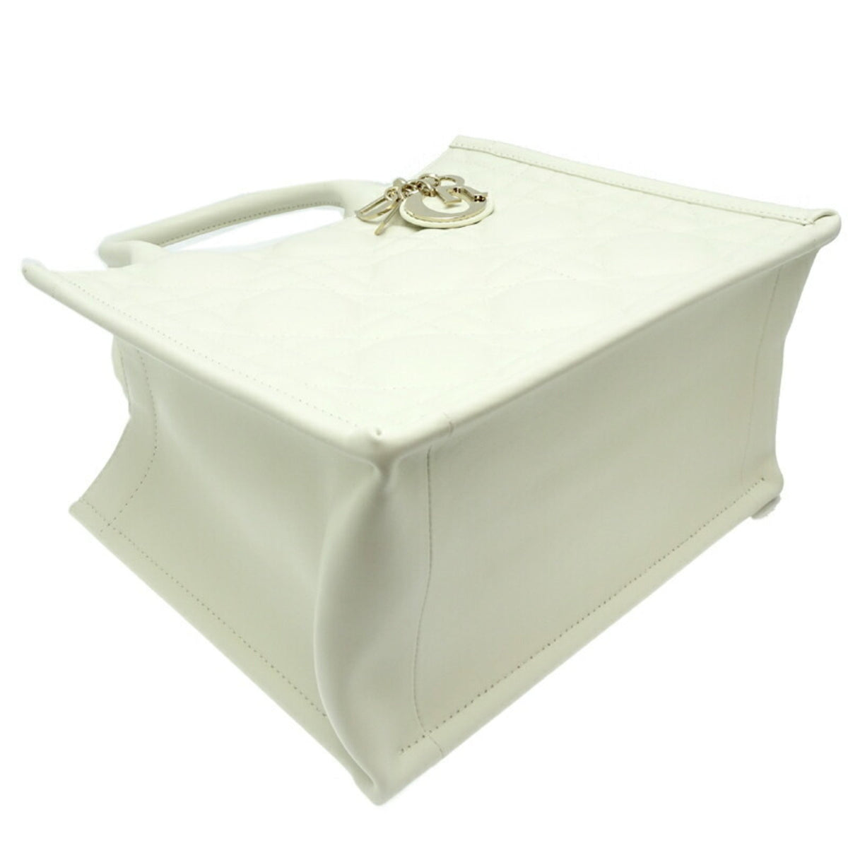 Christian Dior White Leather Tote Bag Rovelle Bags