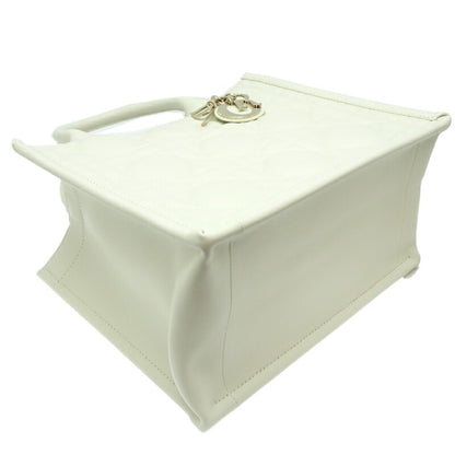 Christian Dior White Leather Tote Bag Rovelle Bags