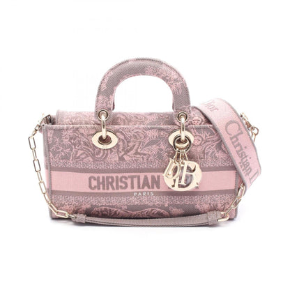 Christian Dior Gray Pink Canvas Handbag Rovelle Bags