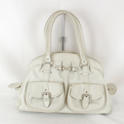 Christian Dior White Leather Handbag Style 2 Rovelle Bags