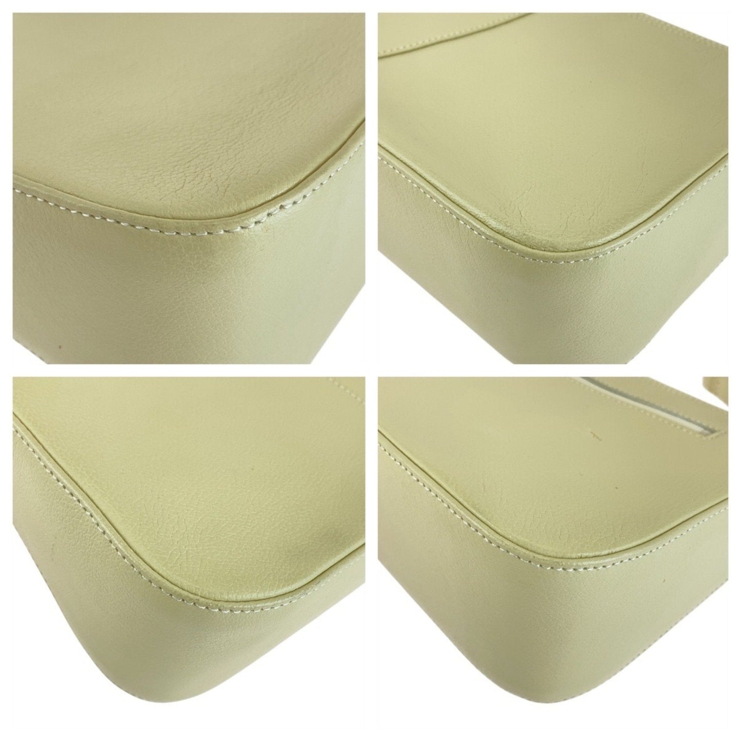 Burberry Cream Off-White Leather Handbag Shoulder Bag ( )