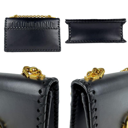 Christian Dior Black Leather Shoulder Bag Style 18 Rovelle Bags