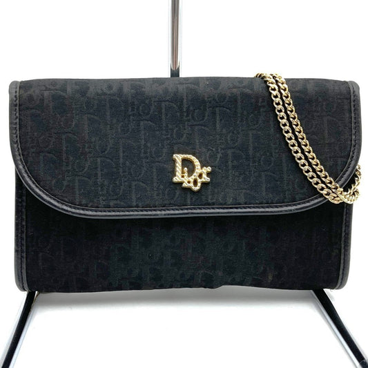 Christian Dior Black Canvas Shoulder Bag Style 2 Rovelle Bags