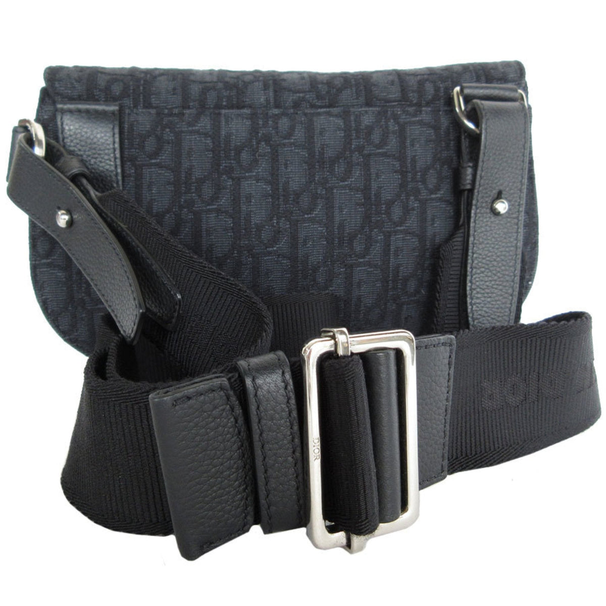 Christian Dior Black Canvas Leather Sling Bag Rovelle Bags