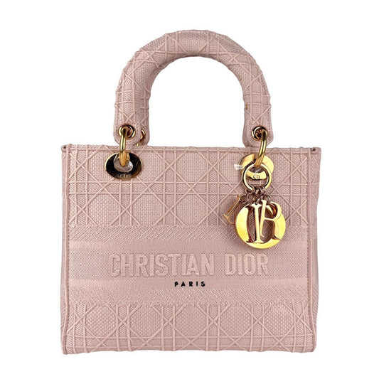 Christian Dior Pink Canvas Handbag Shoulder Bag Rovelle Bags