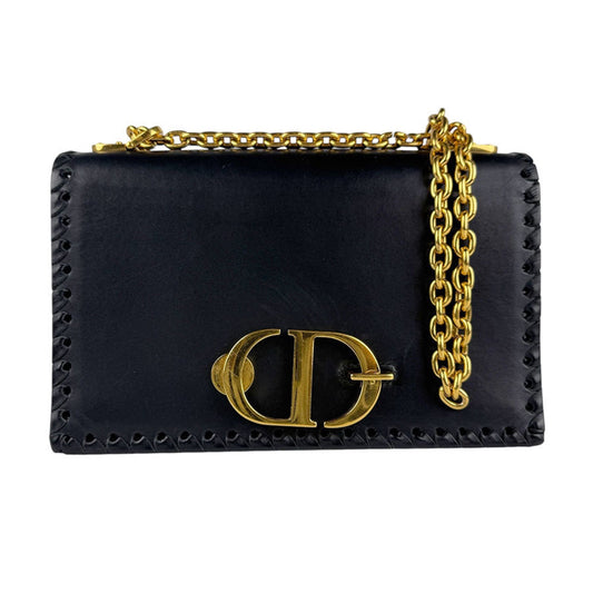 Christian Dior Black Leather Shoulder Bag Style 18 Rovelle Bags