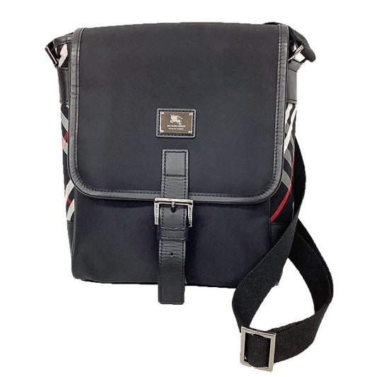 Burberry Black Nylon Leather Shoulder Bag ( )