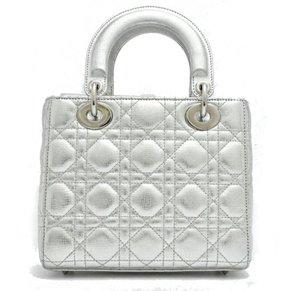 Christian Dior Silver Leather Handbag Rovelle Bags