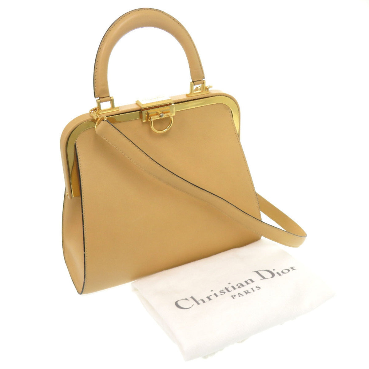 Christian Dior Beige Leather Shoulder Bag Rovelle Bags
