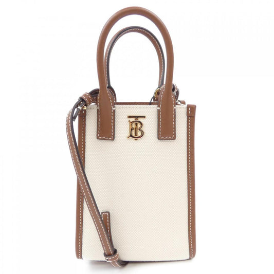 Burberry Brown White Handbag ( )