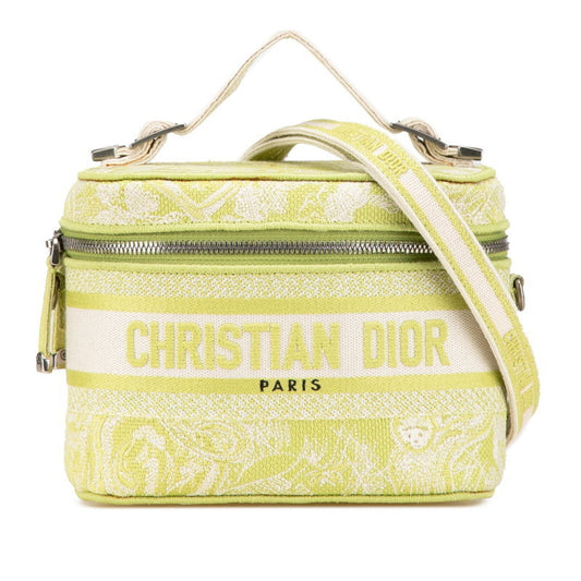 Christian Dior Green Jacquard Handbag Shoulder Bag Vanity Bag Rovelle Bags