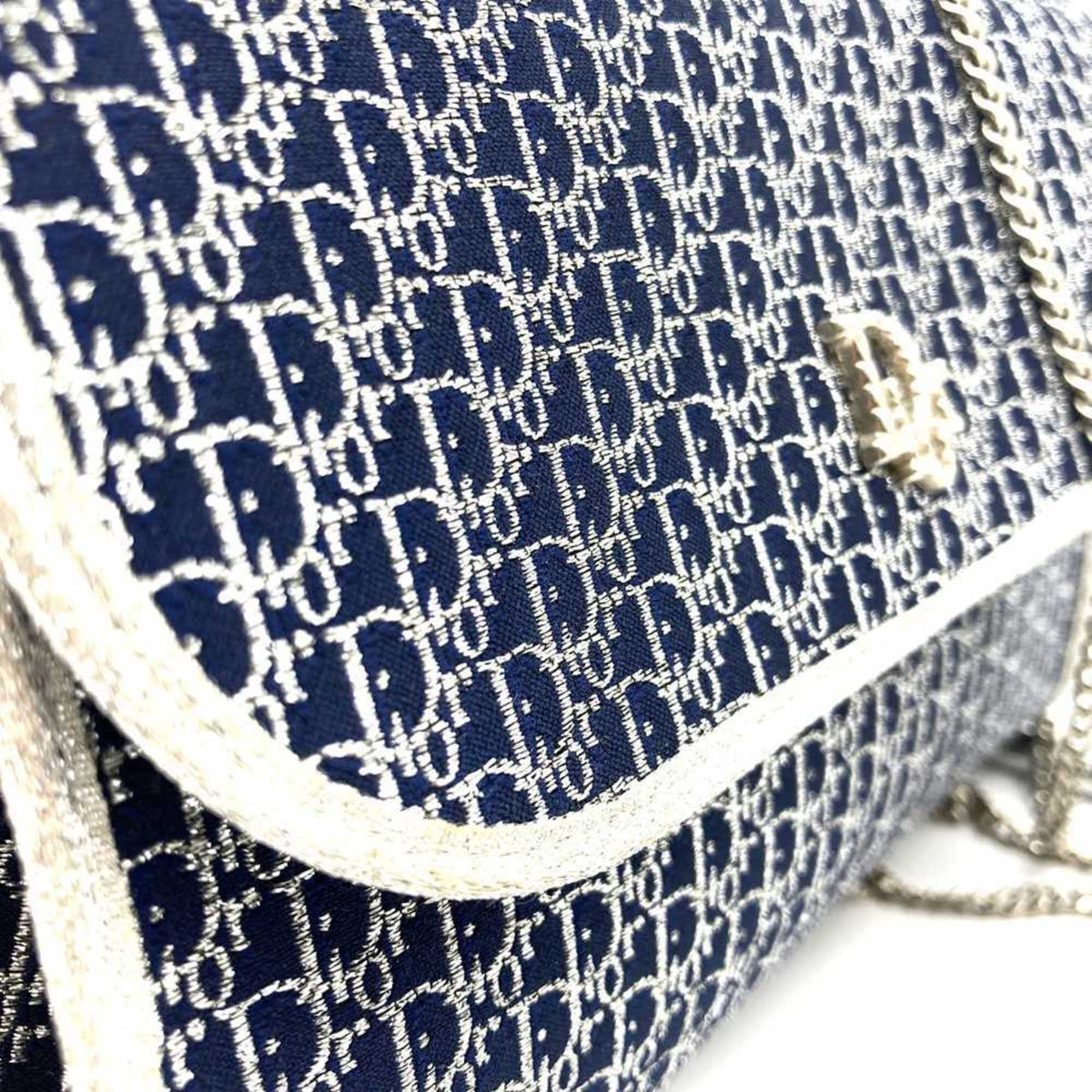 Christian Dior Navy Canvas Shoulder Bag Style 2 Rovelle Bags