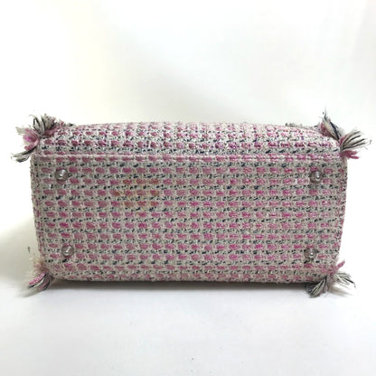 Christian Dior Pink Tweed Handbag Rovelle Bags