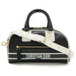 Christian Dior Black White Leather Rubber Handbag Shoulder Bag Rovelle Bags