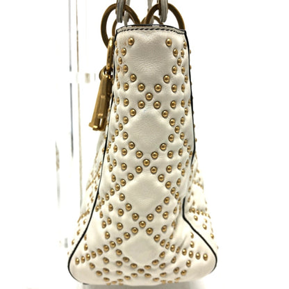 Christian Dior White Leather Handbag Style 3 Rovelle Bags