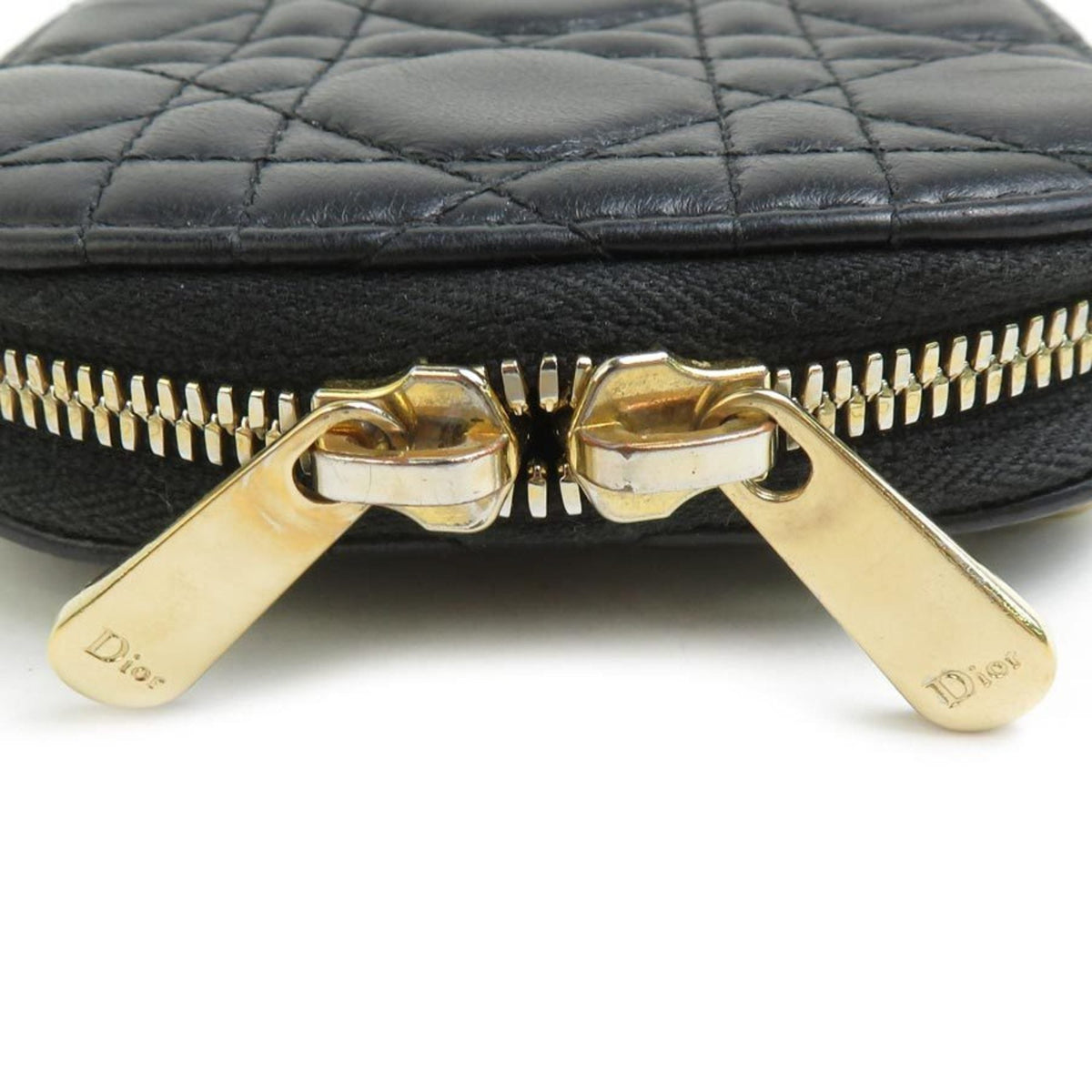 Christian Dior Black Gold Leather Metal Shoulder Bag Leather Rovelle Bags