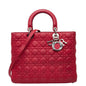 Christian Dior Lady Dior Red Color Leather Handbag Shoulder Bag Style 3 Rovelle Bags