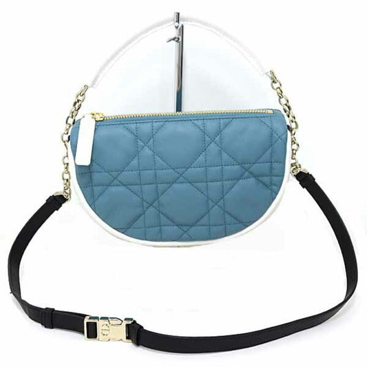 Christian Dior Black Blue White Leather Shoulder Bag Rovelle Bags