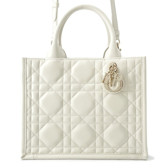 Christian Dior White Leather Handbag Leather Rovelle Bags