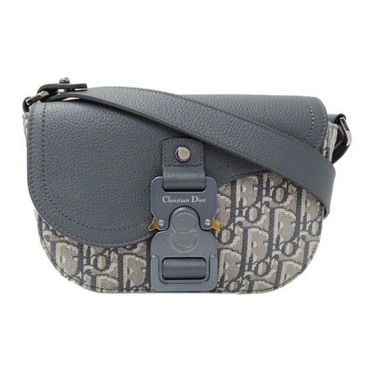 Christian Dior Gray Jacquard Leather Shoulder Bag Rovelle Bags