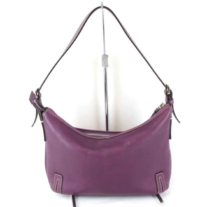 Burberry Purple Leather Shoulder Bag ( )