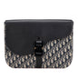 Christian Dior Beige Navy Black Canvas Leather Clutch Bag Rovelle Bags