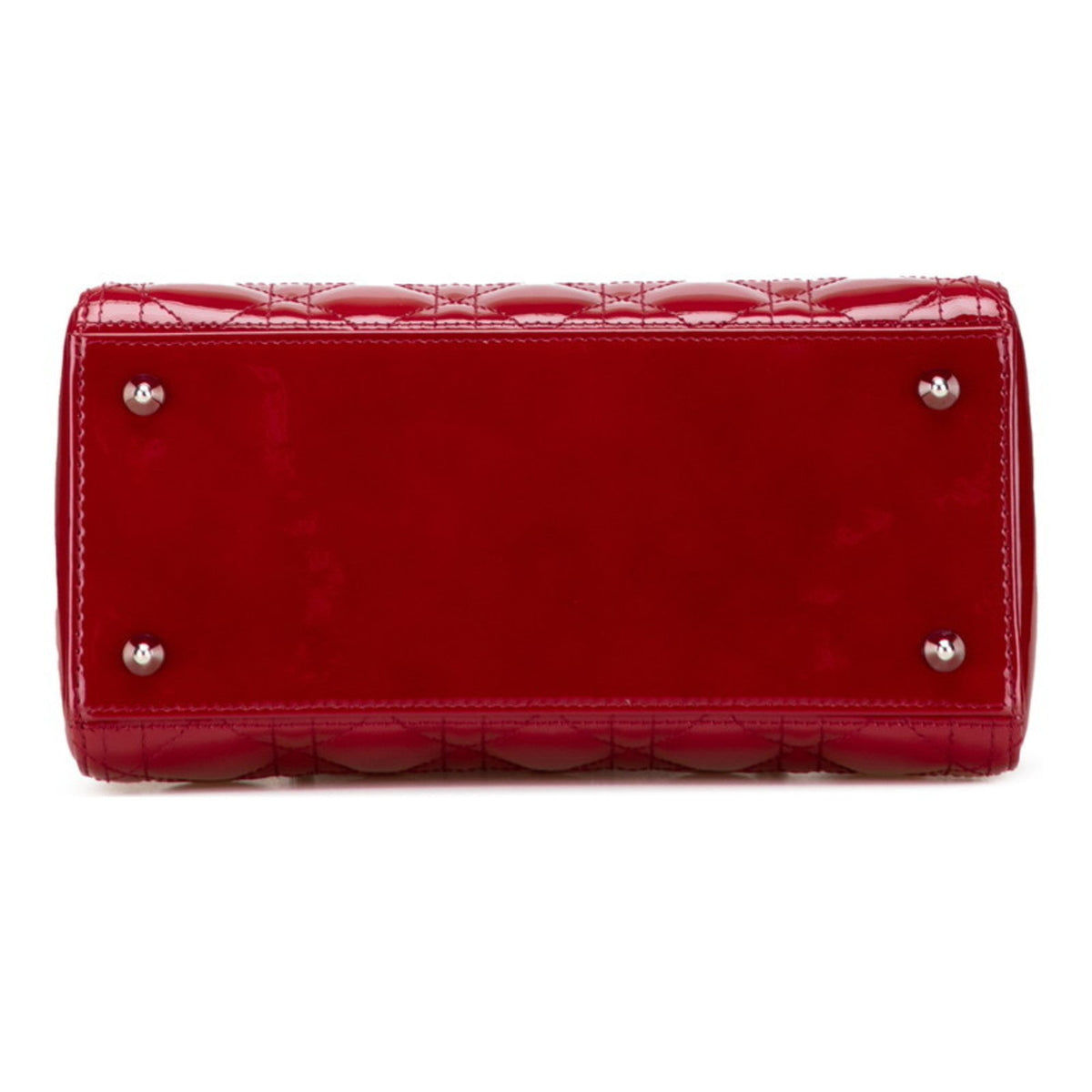 Christian Dior Lady Dior Red Color Patent Leather Handbag Shoulder Bag Rovelle Bags