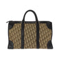 Christian Dior Beige Brown Canvas Leather Boston Bag Handbag Rovelle Bags
