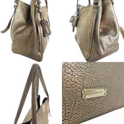 Burberry Gold Leather Shoulder Bag ( )