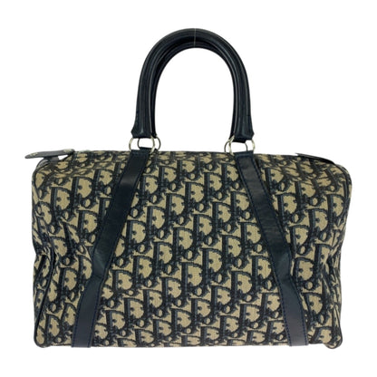 Christian Dior Ivory Navy Canvas Boston Bag Handbag Rovelle Bags