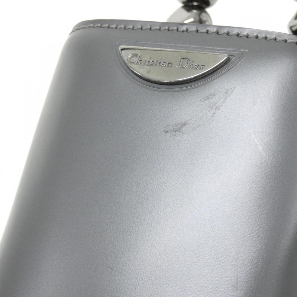 Christian Dior Gray Leather Handbag Style 2 Rovelle Bags