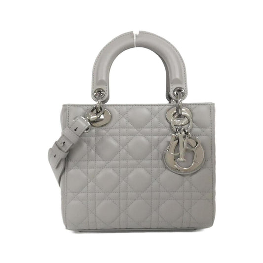 Christian Dior Gray Leather Handbag Rovelle Bags