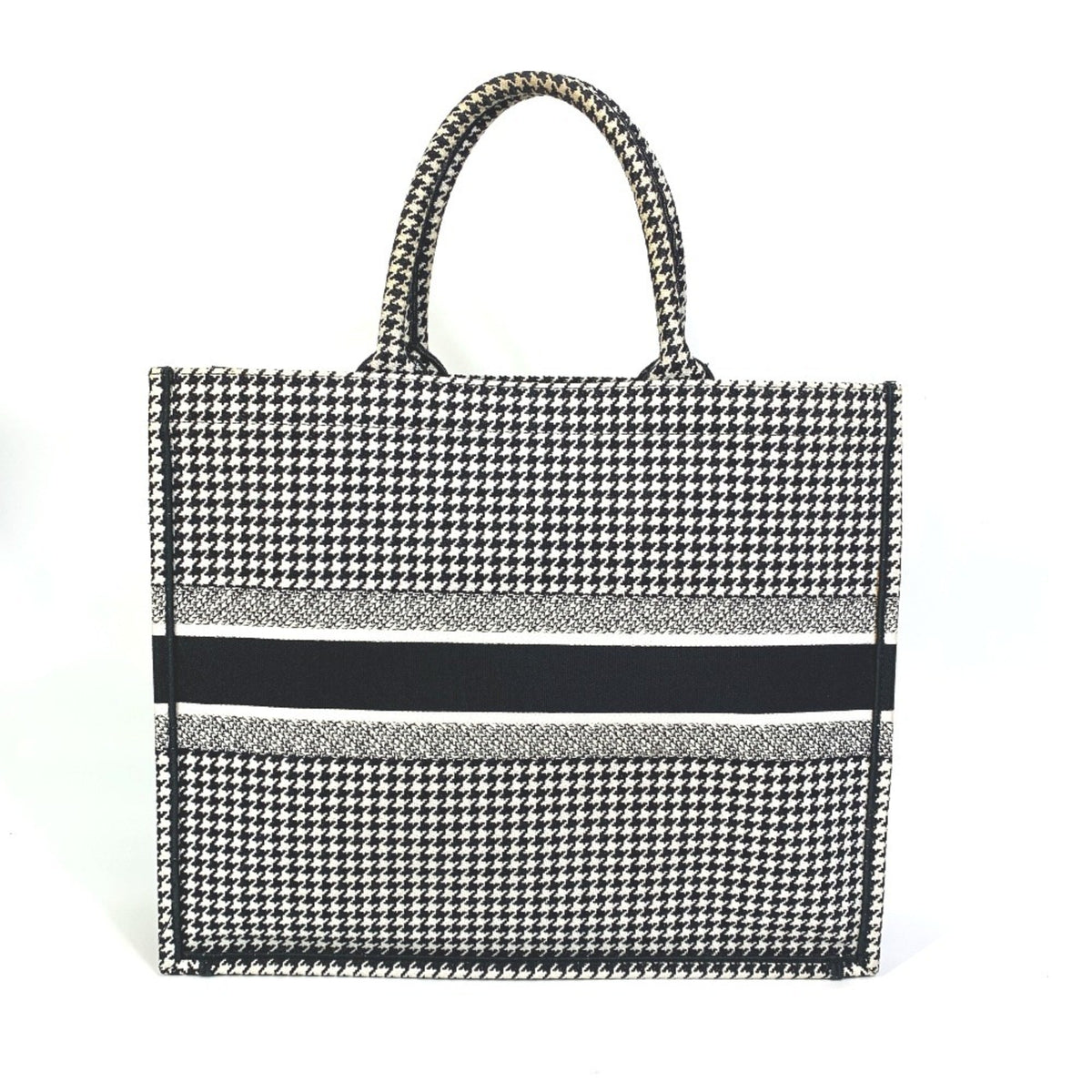 Christian Dior Black White Canvas Shoulder Bag Tote Bag Rovelle Bags