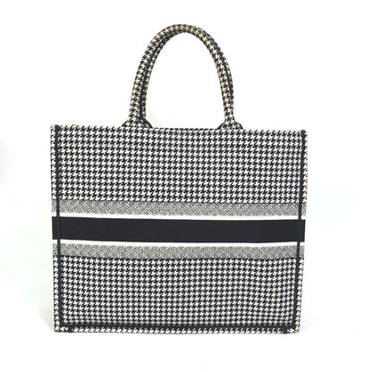 Christian Dior Black White Canvas Shoulder Bag Tote Bag Rovelle Bags