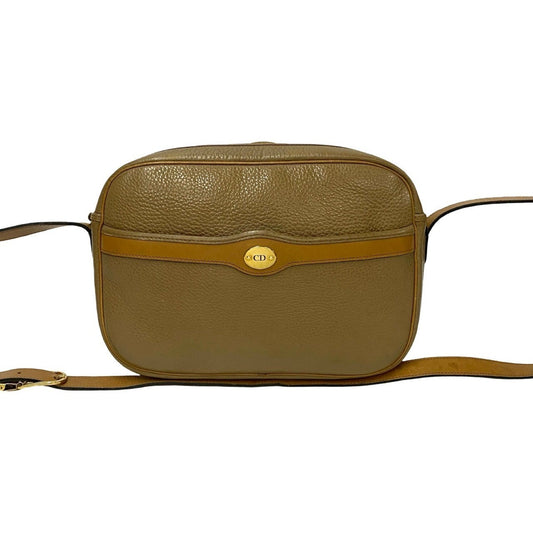 Christian Dior Beige Brown Leather Pochette Shoulder Bag Rovelle Bags