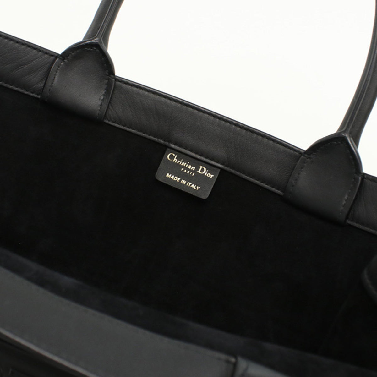 Christian Dior Black Leather Tote Bag Style 3 Rovelle Bags