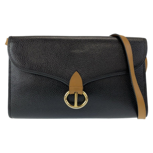 Christian Dior Black Leather Pochette Shoulder Bag Style 2 Rovelle Bags