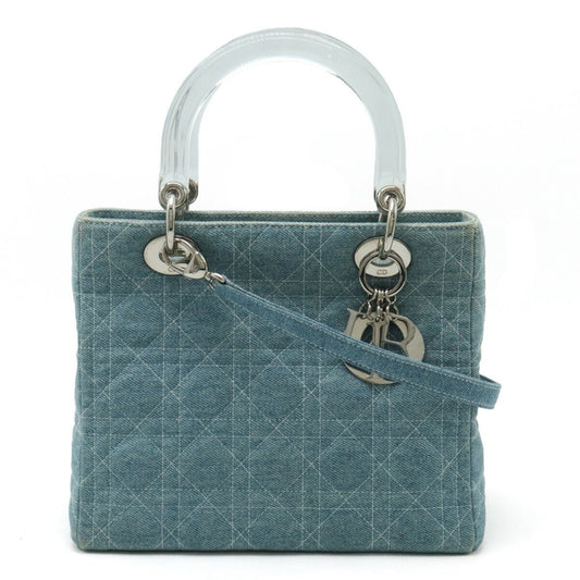 Christian Dior Clear Light Blue Denim Plastic Handbag Shoulder Bag () Rovelle Bags