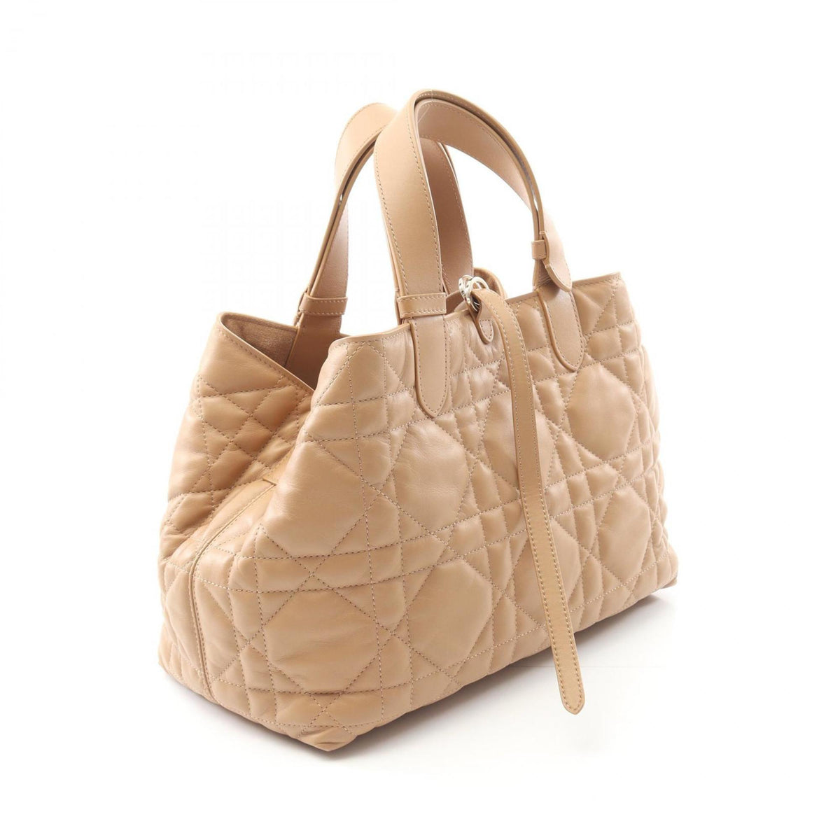 Christian Dior Beige Leather Handbag Leather Rovelle Bags